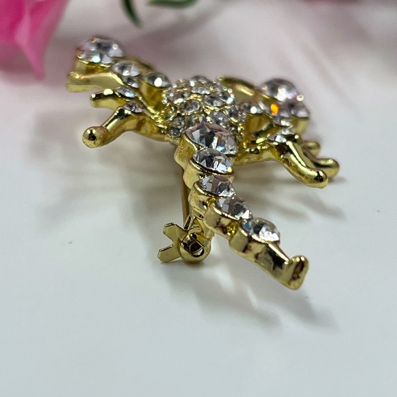 Crystal Bling Scorpion Vintage Y2K Era Brooch - Picture 3 of 6